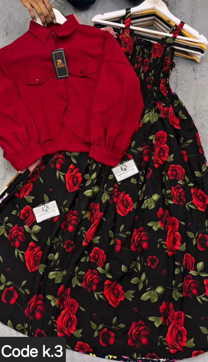🌸 Floral Maxi Dress Set