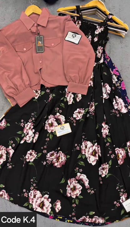 🌸 Floral Maxi Dress Set