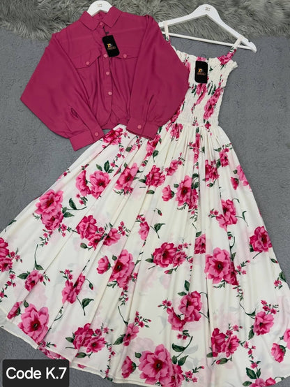 🌸 Floral Maxi Dress Set