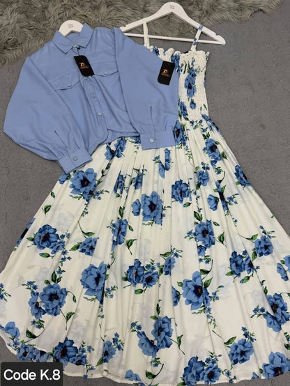 🌸 Floral Maxi Dress Set