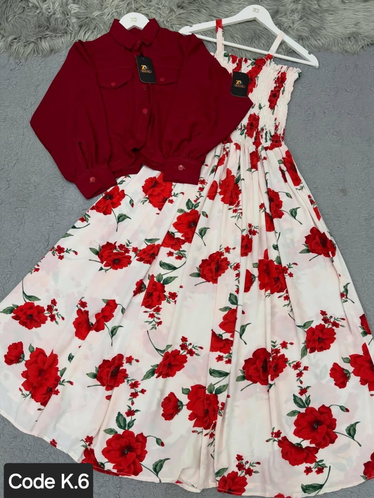 🌸 Floral Maxi Dress Set ✨