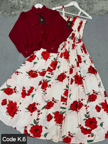 🌸 Floral Maxi Dress Set