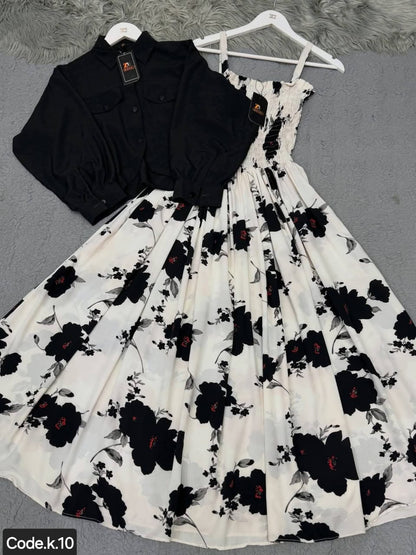 🌸 Floral Maxi Dress Set