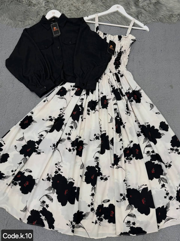 ✨Black Floral Maxi Dress Set ✨