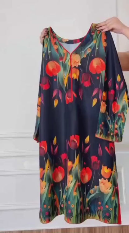 Digital Printed 3 Piece Suit ( Unstiched)
